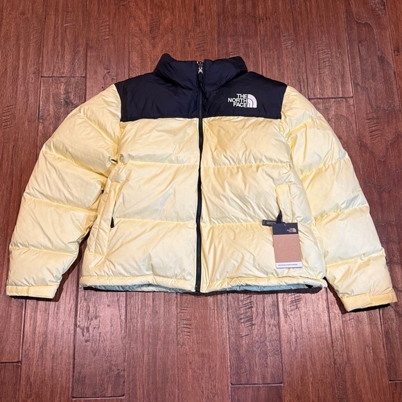 The North Face Jackets & Blazers - NWT! 1X Nuptse - The North Face Women's Light Yellow & Black Puffer